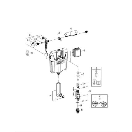 GROHE 38661000 - Spolcistern GD 2