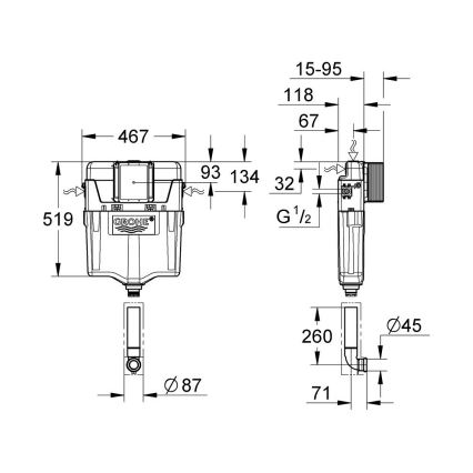 GROHE 38661000 - Spolcistern GD 2