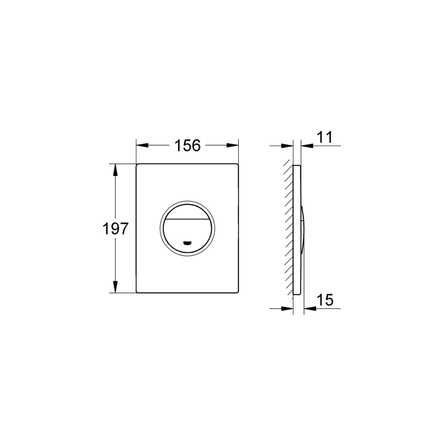 GROHE 38765000 - Spolknapp NOVA COSMOPOLITAN 156 × 197 mm krom