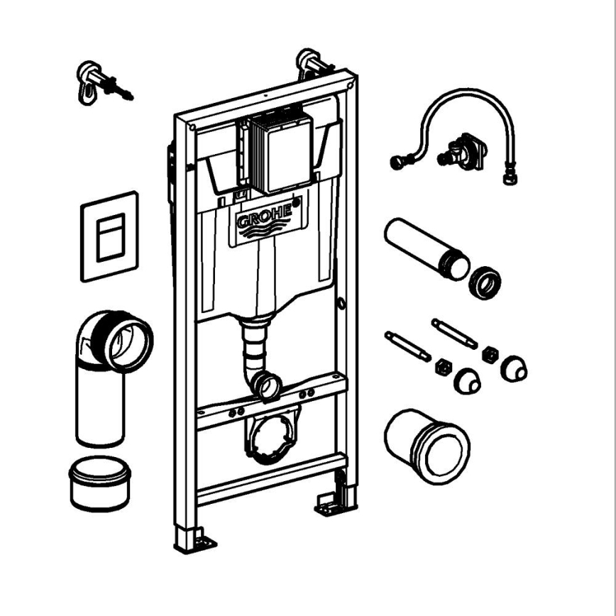 GROHE 38772001 - Förväggsinstallationsset RAPID SL 1,13 m