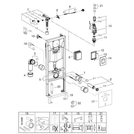 GROHE 38811KF0 - 3-i-1 WC-set SOLIDO 1,13 m svart