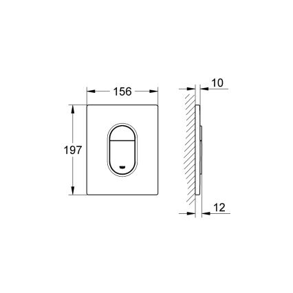 GROHE 38844000 - Spolplatta ARENA COSMOPOLITAN 156 × 197 mm i krom