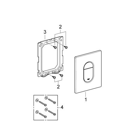 GROHE 38844SH0 - Tryckplatta ARENA COSMOPOLITAN 156 × 197 mm vit
