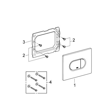 GROHE 38858SH0 - Spolningsknapp ARENA COSMOPOLITAN 156 × 197 mm vit