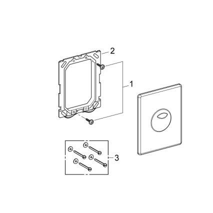 GROHE 38862000 - spolningsknapp SKATE 156 × 197 mm polerad krom