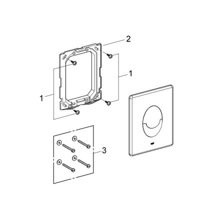 GROHE 38964P00 - Spolknapp START 156 × 197 mm mattkrom