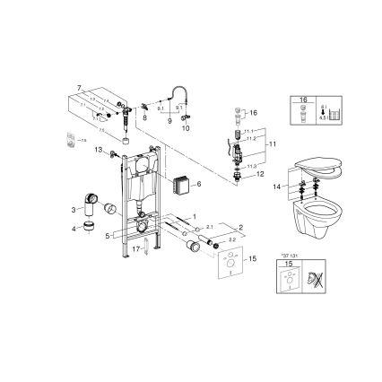 GROHE 39116000 - 4-i-1-set med keramik SOLIDO COMPACT 1,13 m