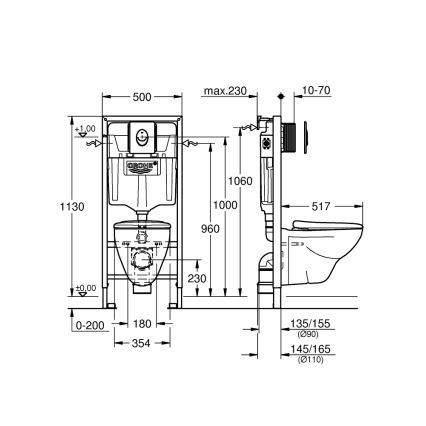 GROHE 39192000 - 4-i-1-set SOLIDO 1,13 m, DuroWhite