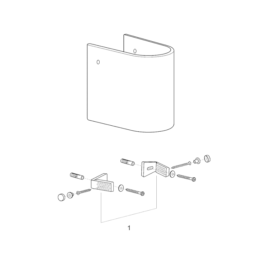 GROHE 39201000 - Halvkolonn EURO CERAMIC 210 × 300 × 322 mm keramik/vit
