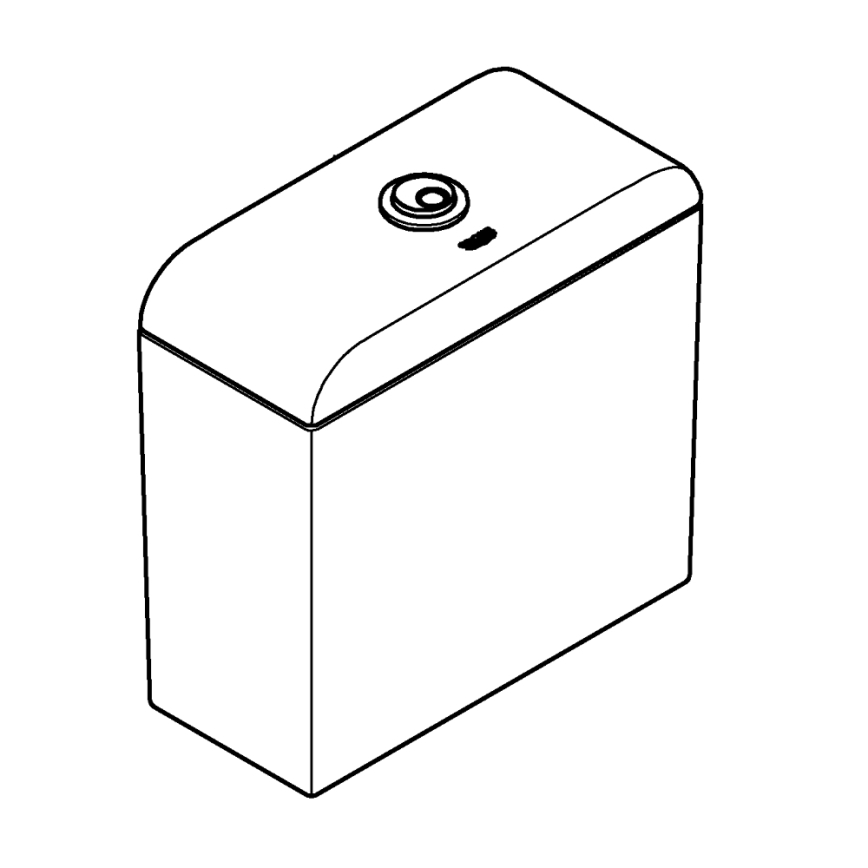 GROHE 39332000 - Spolcistern EURO CERAMIC 385 × 170 × 370 mm keramisk/vit