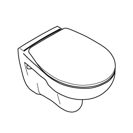 GROHE 39351000 - Vägghängd WC BAU CERAMIC 53,1 × 36,8 × 36,3 cm keramik/vit