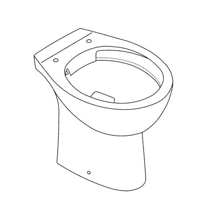 GROHE 39430000 - Golvstående toalettstol BAU CERAMIC 515 x 356 x 406 mm keramik/vit