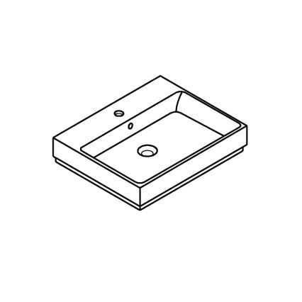 GROHE 3947700H - Tvättställ CUBE CERAMIC 600 × 490 mm keramik/vit
