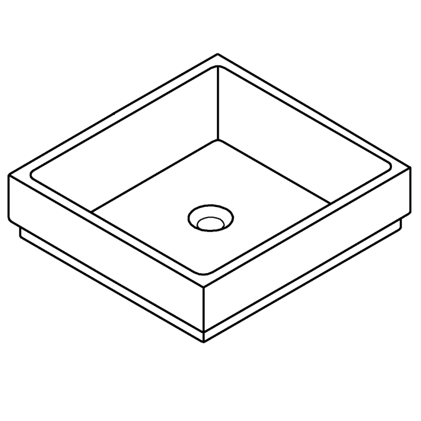 GROHE 3948100H - Tvättställ CUBE 500 × 470 mm keramik/vit