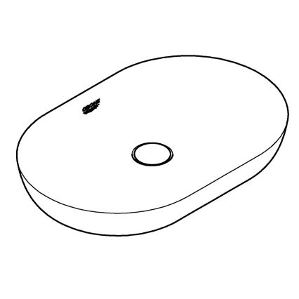 GROHE 3960800H - Tvättställ för bänkskiva ESSENCE 600 × 400 mm keramik/vit