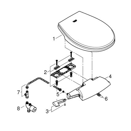 GROHE 39648SH0 - Manuell bidésits BAU CERAMIC durovit