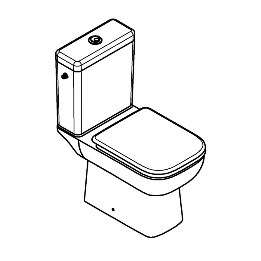 GROHE 39814000 - WC-kombinationsset START EDGE 825 × 557 × 384 mm keramik/durovit