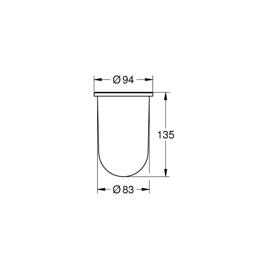GROHE 40393000 - Ersättningsglas ESSENTIALS, klart