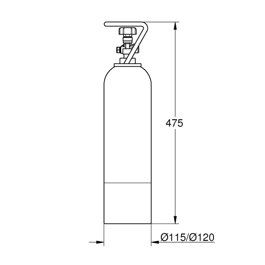 GROHE 40423000 - Startset med 2 kg CO2-flaska för GROHE BLUE