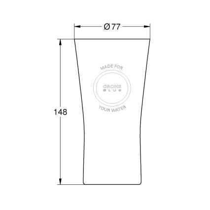 GROHE 40437000 - Set med 6 glas BLUE 250 ml, kristallklara