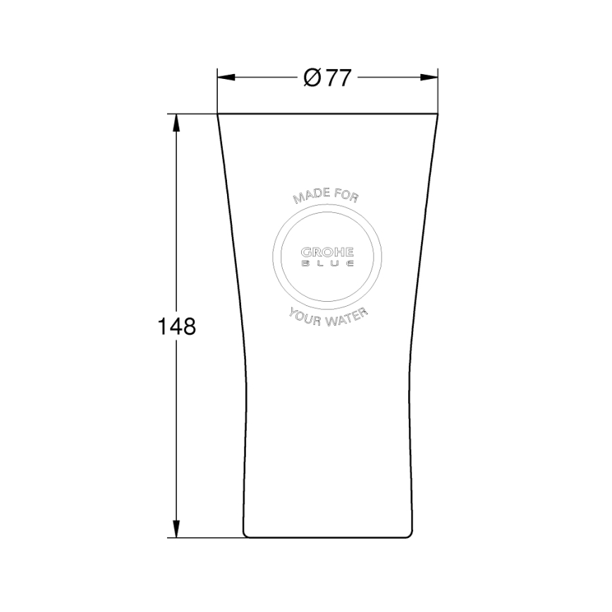 GROHE 40437000 - Set med 6 glas BLUE 250 ml, kristallklara