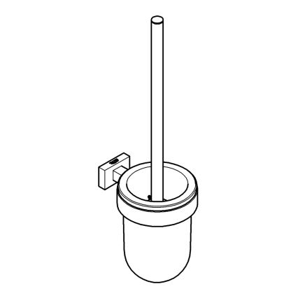 GROHE 40513AL1 - ESSENTIALS CUBE Toalettborstset, grafit