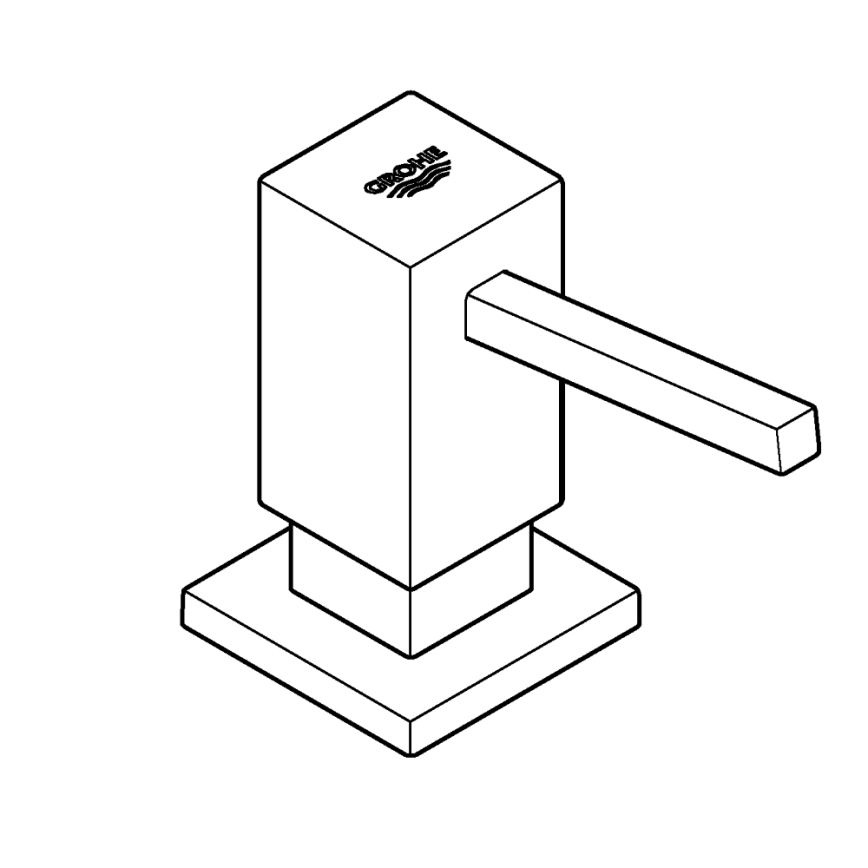 GROHE 40649000 - Tvåldispenser CUBIC 500 ml, polerad krom