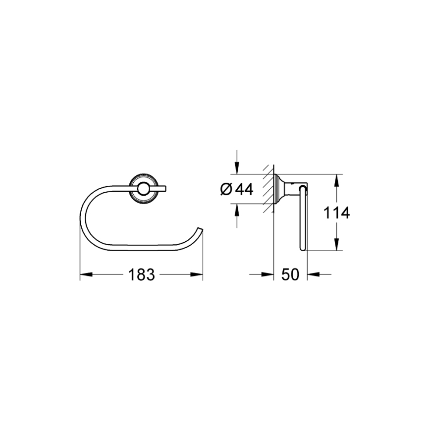 GROHE 40657001 - Toalettpappershållare ESSENTIALS AUTHENTIC polerad krom