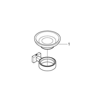 GROHE 40754001 - Tvålfat ESSENTIALS CUBE, blank krom