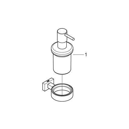 GROHE 40756001 - Flytande tvåldispenser ESSENTIALS CUBE 160 ml, blank krom