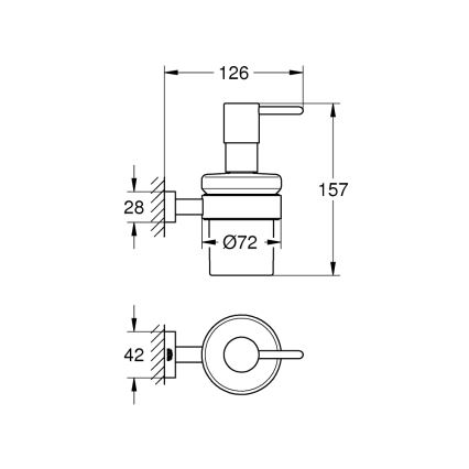 GROHE 40756001 - Flytande tvåldispenser ESSENTIALS CUBE 160 ml, blank krom
