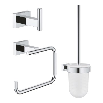 GROHE 40757001 - ESSENTIALS CUBE tillbehörsset, blankpolerad krom