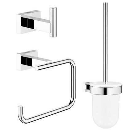 GROHE 40757001 - ESSENTIALS CUBE tillbehörsset, blankpolerad krom