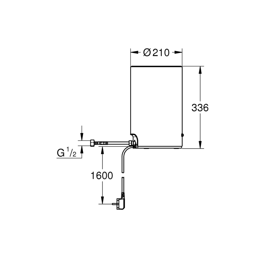 GROHE 40830001 - RED-behållare 3 liter, blank krom