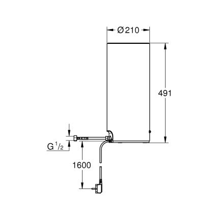 GROHE 40831001 - RED-behållare 7 l i rostfritt stål