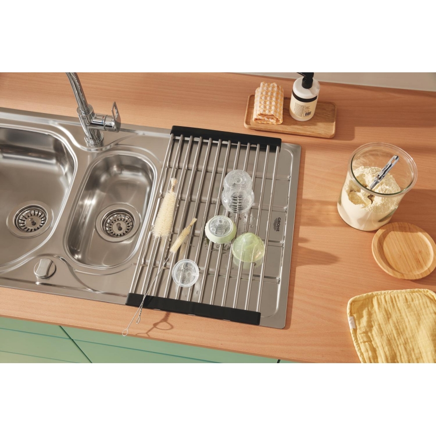 GROHE 40856SD0 - Avrinningstråg 450 × 348 mm borstat rostfritt stål