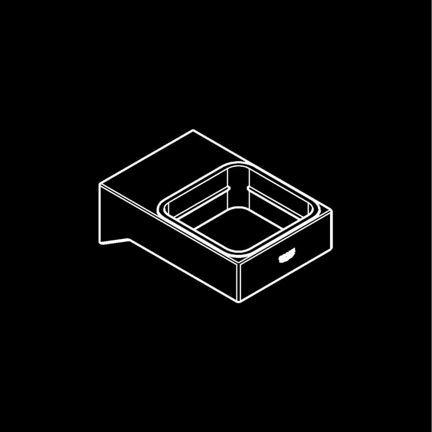 GROHE 40865000 - SELECTION CUBE hållare, blank krom