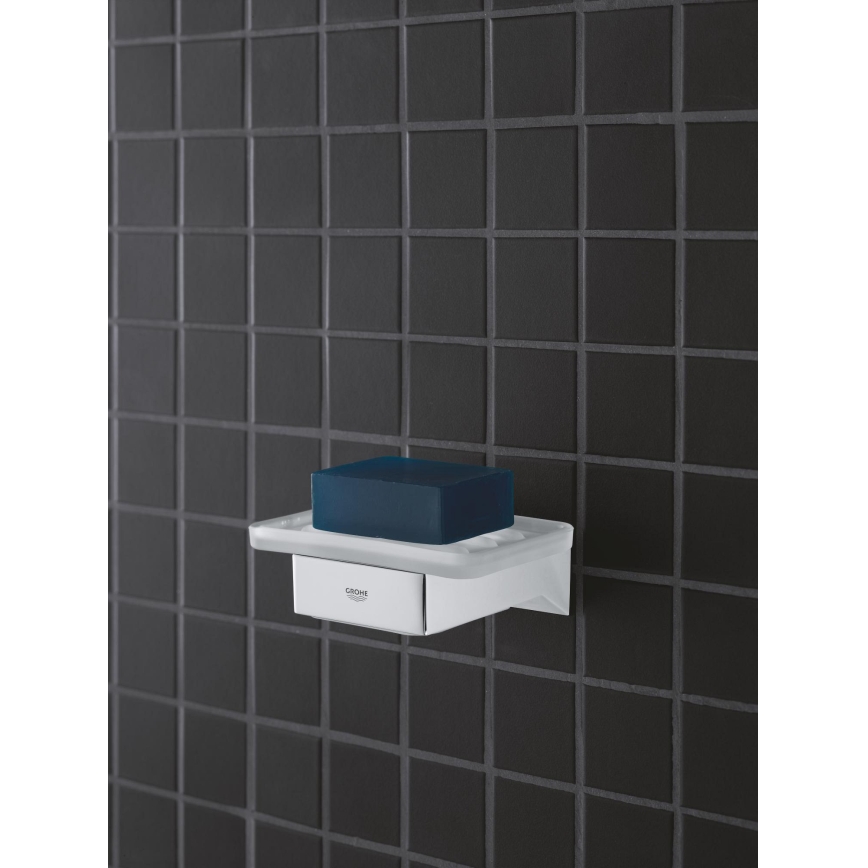 GROHE 40865000 - SELECTION CUBE hållare, blank krom