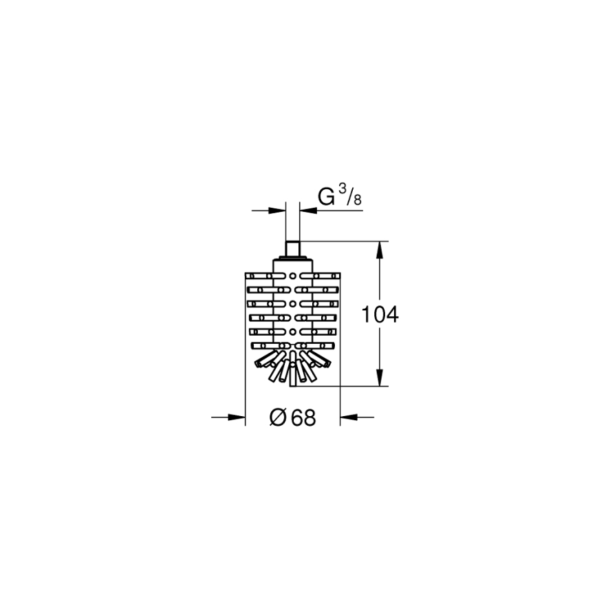 GROHE 40870000 - Reservdel: WC-borsthuvud till SELECTION CUBE, vitt