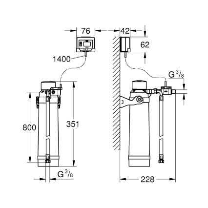 GROHE 40875000 - Startpaket för BLUE-filter, polerad krom