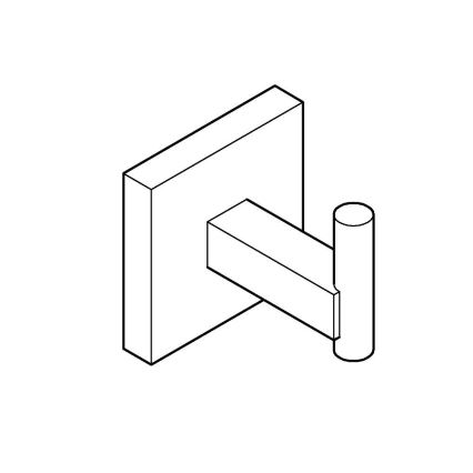 GROHE 40961DC0 - Krok för badrock START CUBE i rostfritt stål