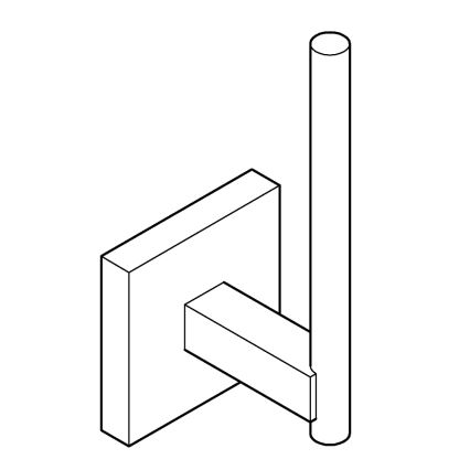 GROHE 40979DC0 - Reservrullehållare START CUBE, polerad krom