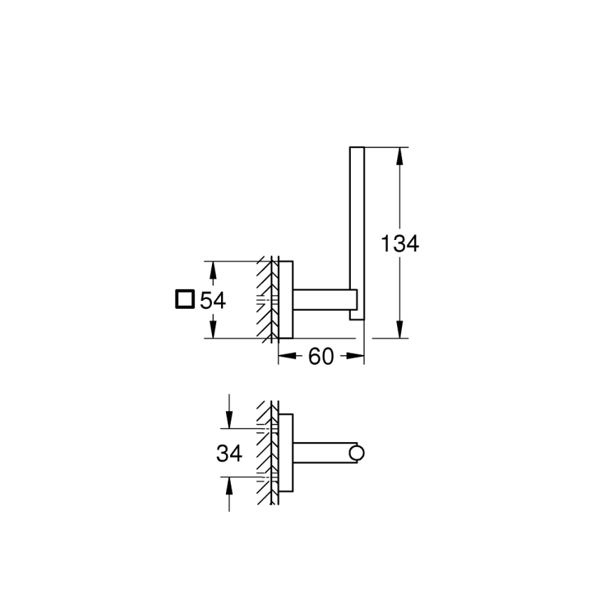 GROHE 40979DC0 - Reservrullehållare START CUBE, polerad krom