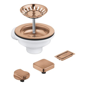 GROHE 40996DL0 - Avloppssats för diskho i koppar