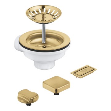 GROHE 40996GN0 - Avloppssats för köksdiskho i guld