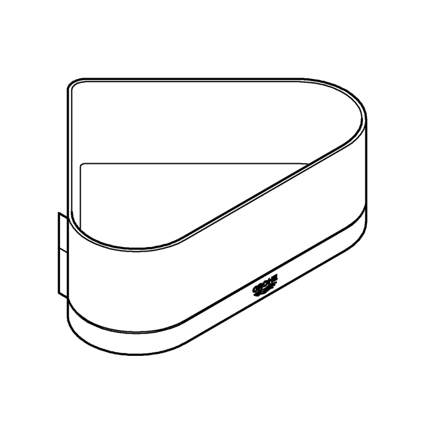 GROHE 41038000 - Hörnduschkar SELECTION i blank krom
