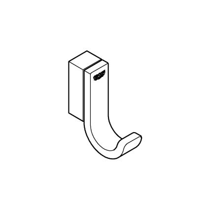 GROHE 41039AL0 -Krok för badrock SELECTION 5,2 cm × 1,5 cm × 4,4 cm grafit