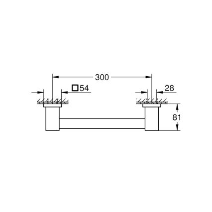 GROHE 41094DC0 - START CUBE handtag 354 mm svart