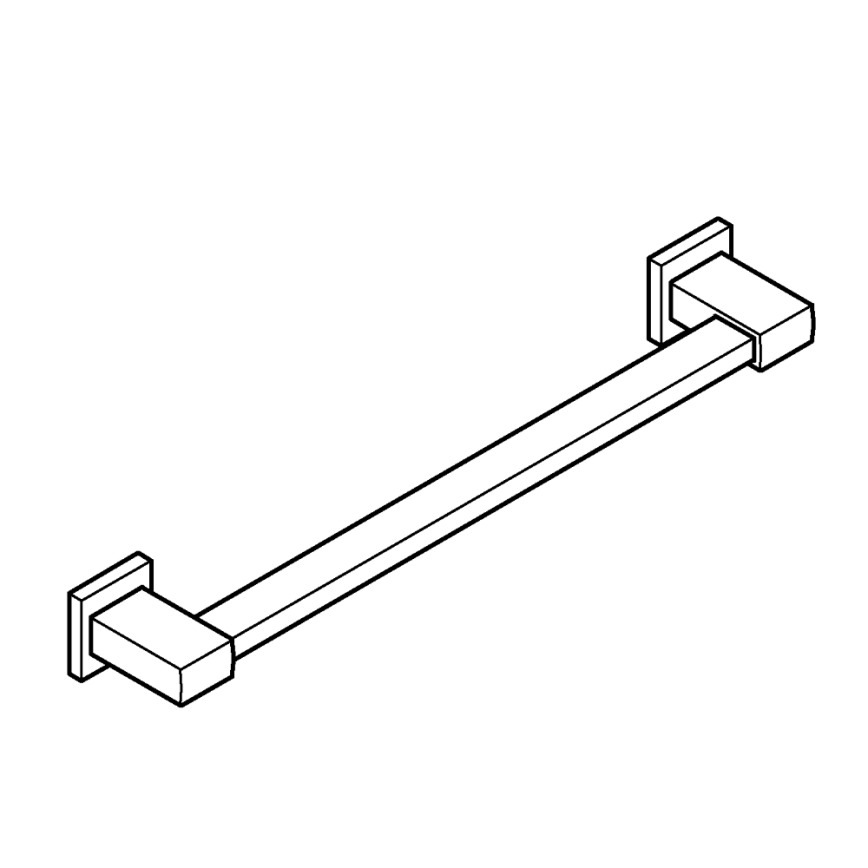 GROHE 41095DC0 - Badkarsgrepp QUICKFIX START CUBE 504 mm bambu/brun