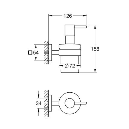 GROHE 41098DC0 - Doserare för flytande tvål START CUBE 160 ml i rostfritt stål